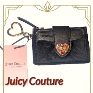 Juicy Couture Glitz Out Tab Elongated Card Case in Licorice, Wallet